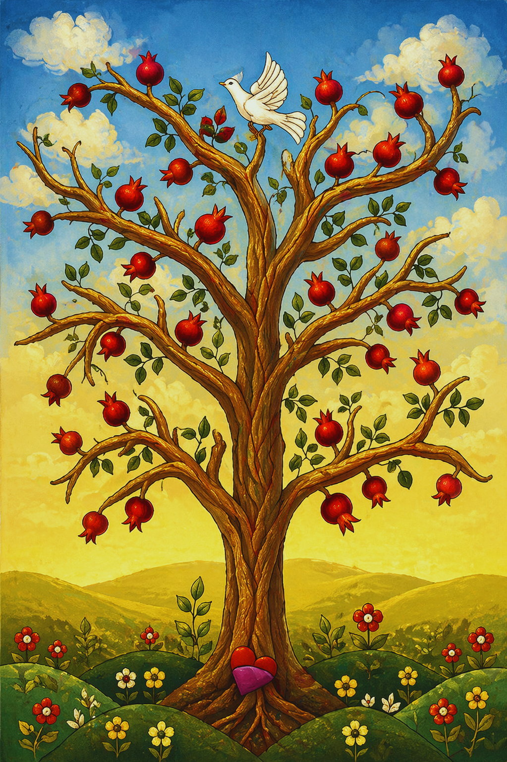 A symbolic tree beside a grave, representing memory, motherhood and enduring love.